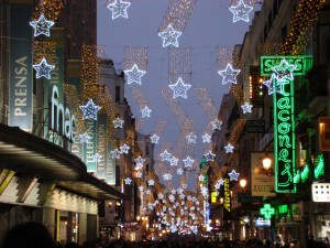 Christmas lights Madrid